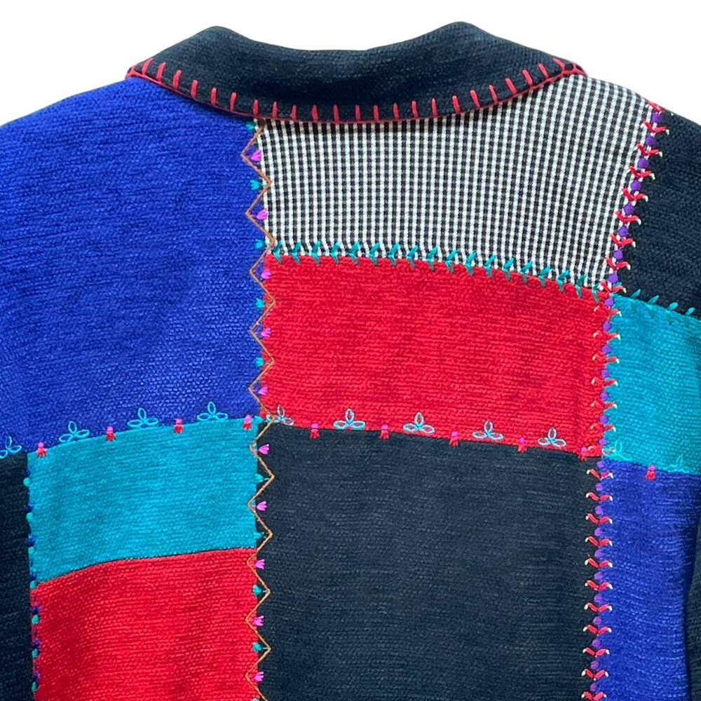 Koret Embroidered Patchwork Gingham Button Front … - image 8